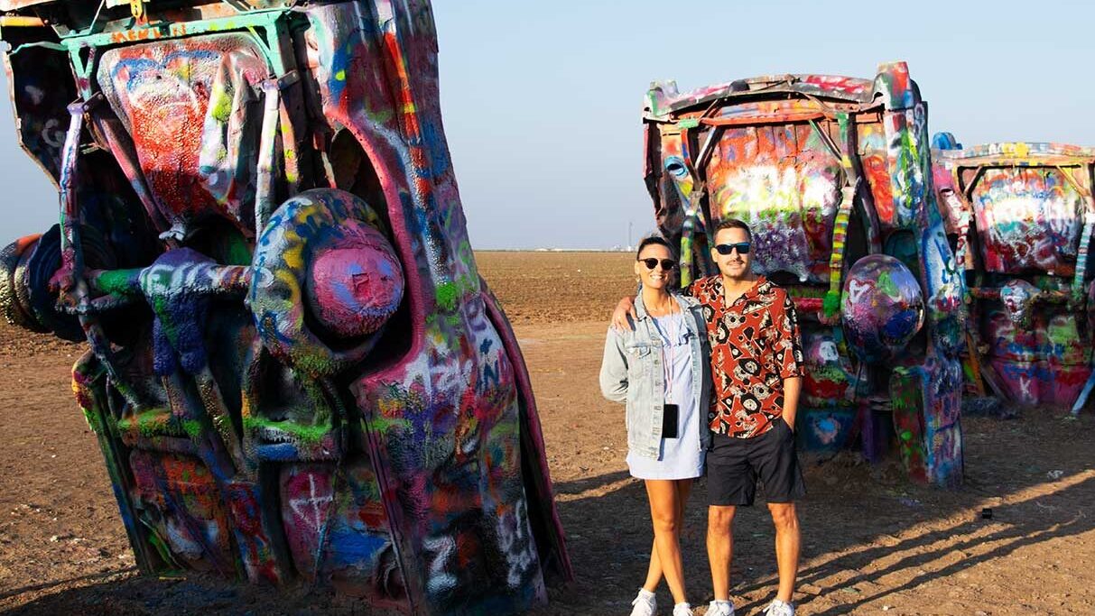 ruta 66 Amarillo a albuquerque Cadillac Ranch