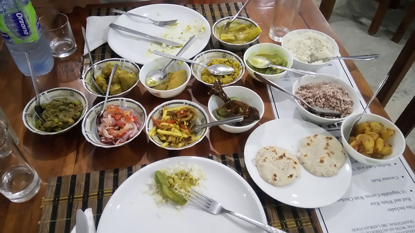 Comiendo en restaurantes locales