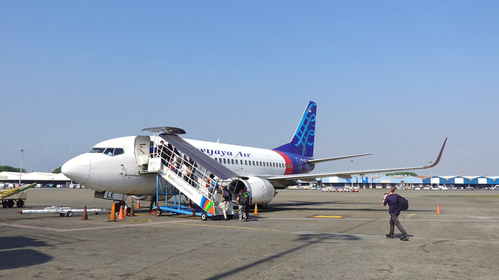Avión trayecto Yakarta Borneo.