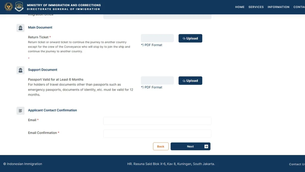 Sección en la que debes subir el PDF de tu billete de avión