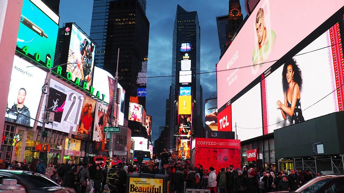 Despide el año en Times Square