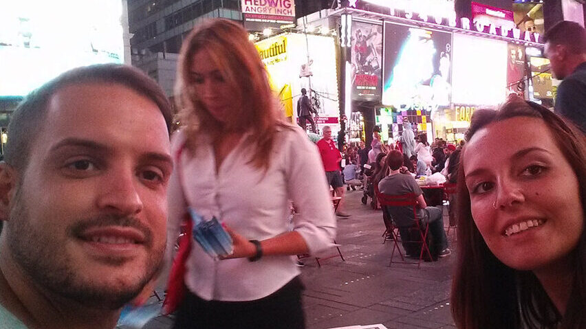 Cenar en Times Square