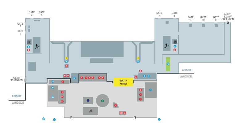 Plano del aeropuerto de Treviso