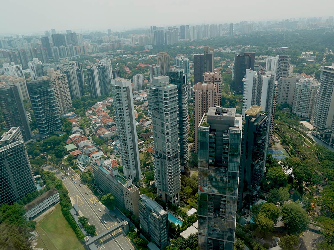 Vistas panorámicas de Singapur