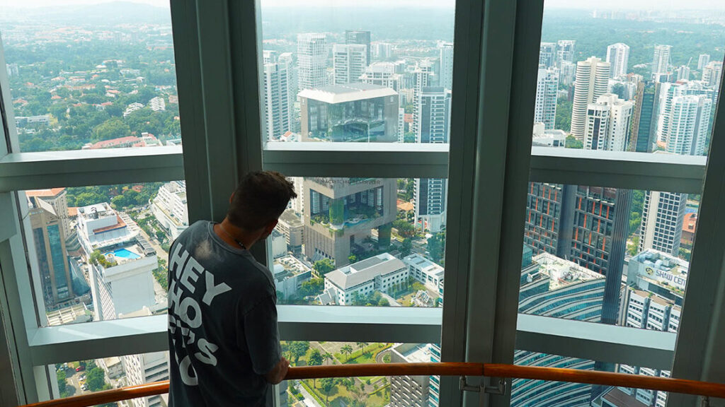 Vistas de Singapur desde el mirador ION Orchard.