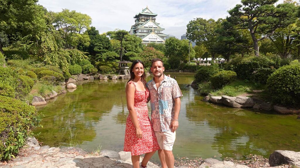 Parque y Castillo de Osaka, zona poco recomendada para buscar alojamiento.