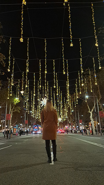 Luces de navidad en Barcelona