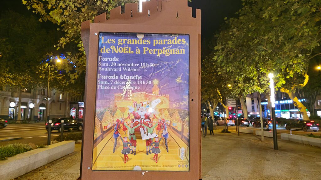 Cartel informativo del desfile Les Grandes Parades de Noël de 2024