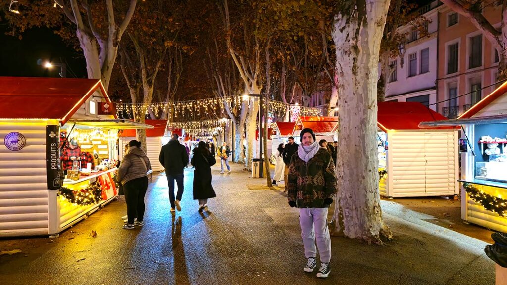 Casetas del Marché de Noël de Narbona.