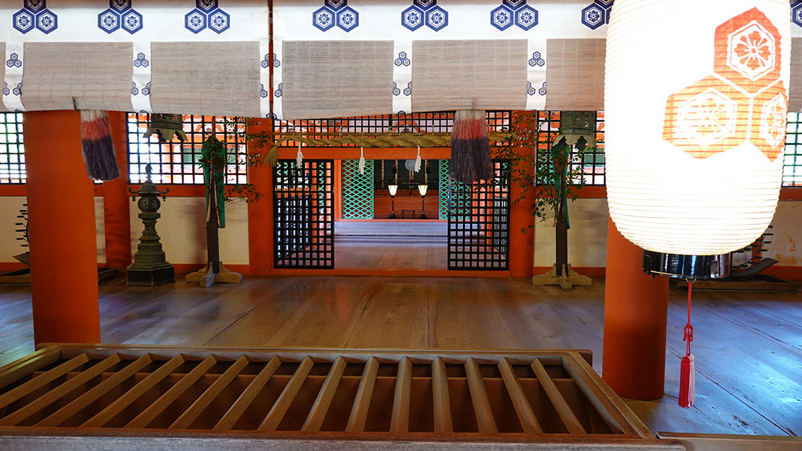 Interior del Templo en Miyajima