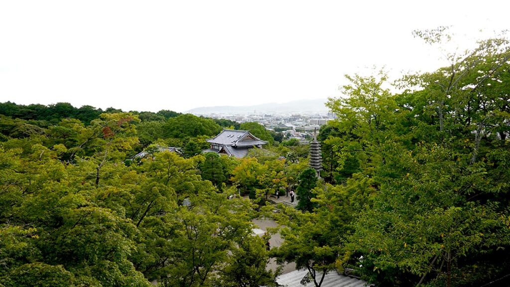 Vistas del bosque desde el templo Kiyomizu-dera