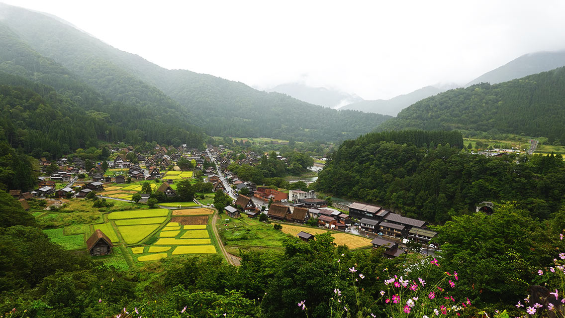 Mirador de la aldea de Shirakawago