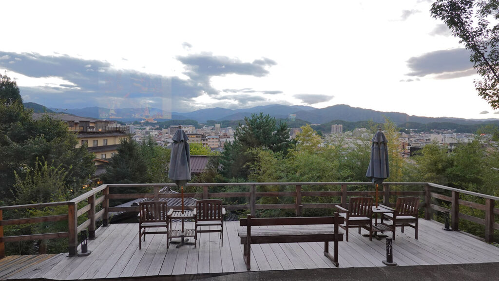 Vistas hacia Takayama desde nuestro ryokan Ryokan Hidatakayama Futarishizuka Hakuun