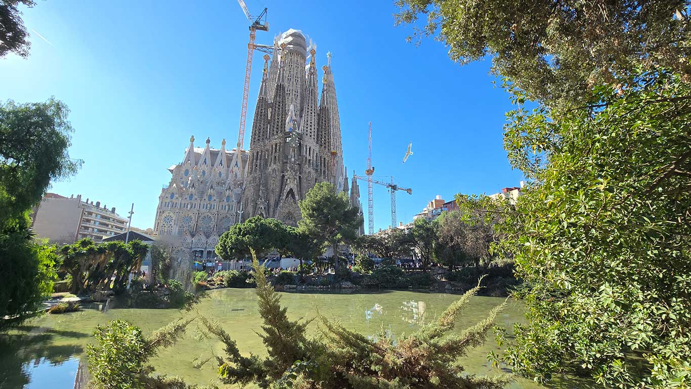 Vistas de la Sagrada Familia de Barcelona