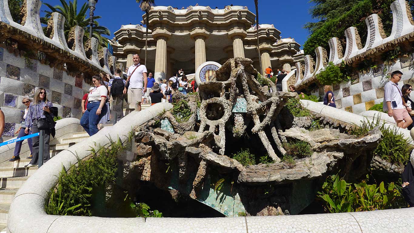 Zona para fotografiarse en el Park Güell
