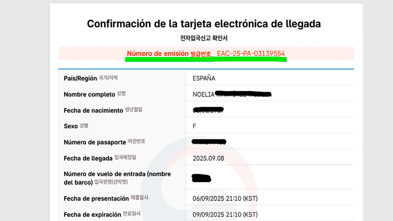 La numeración en color rojo es lo que tienes que tener presente