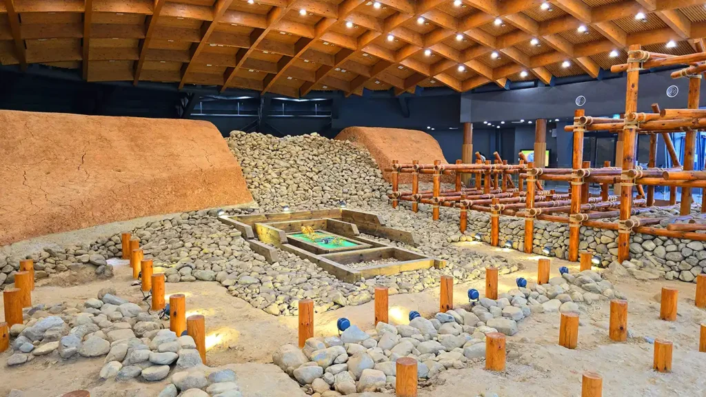 Recreación a escala real del interior de la estructura de una cámara funeraria