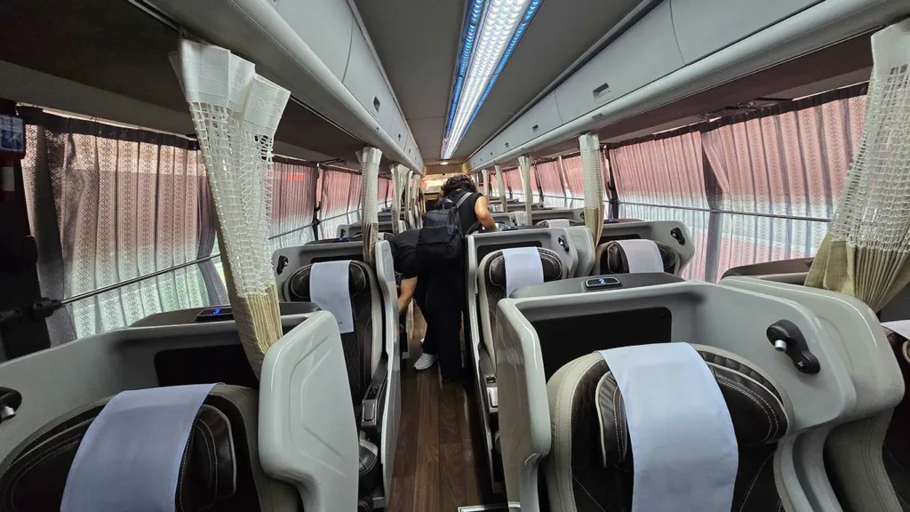 Asientos del autobús de Busan a Jeonju