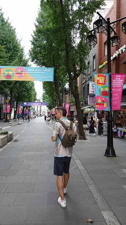 calle comercial barrio insadong