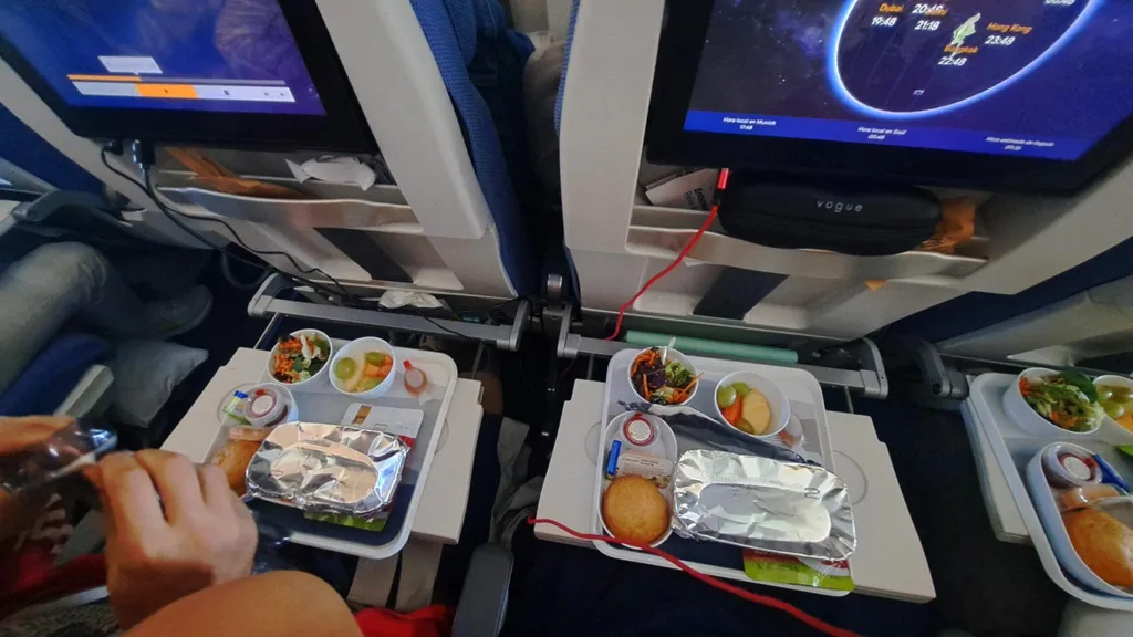 Comida del avión Lufthansa