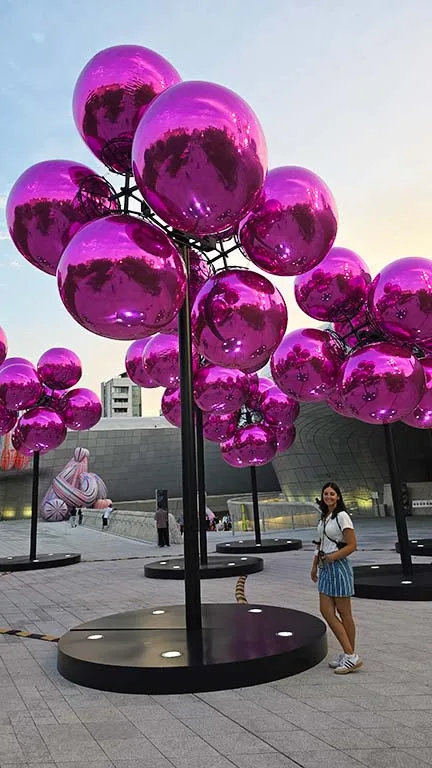 Zona del distrito de la moda en Seúl