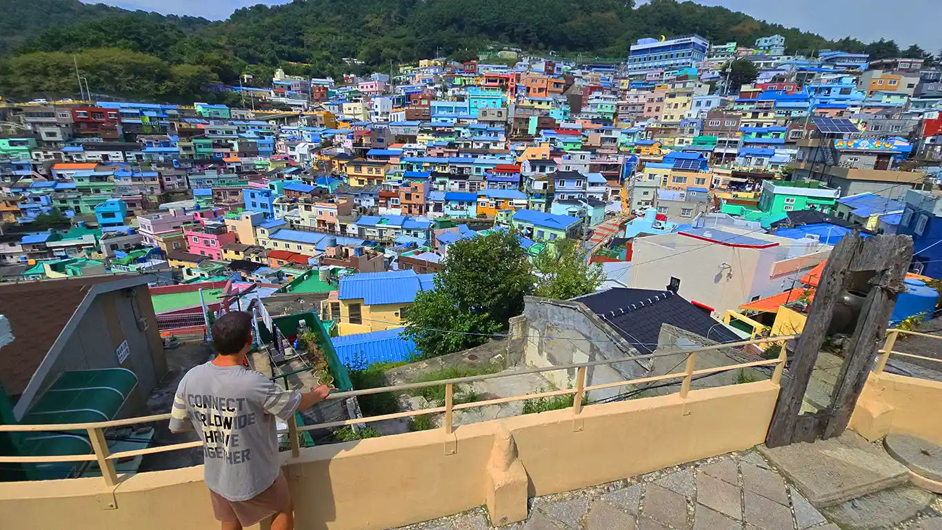 Casas de colores en el barrio de Busan