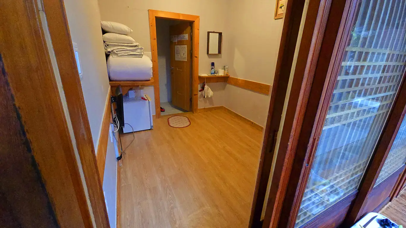 Interior de la habitación de nuestro Hanok en Jeonju