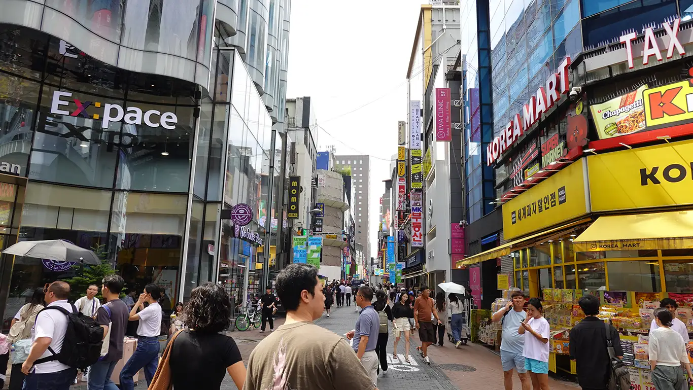 Calles comerciales de Seúl