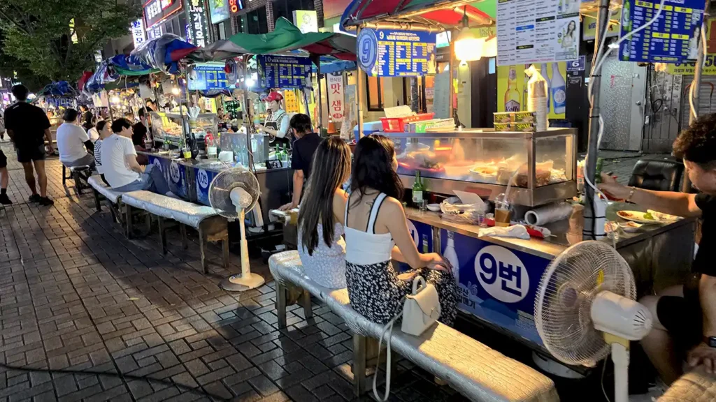 Puestos callejeros del mercado