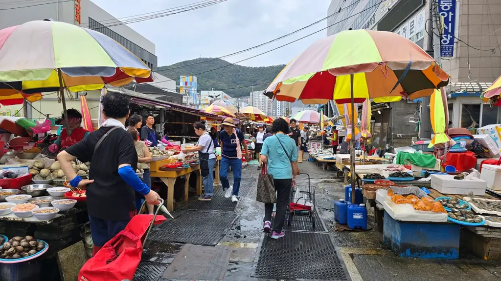 Puestos callejeros del mercado