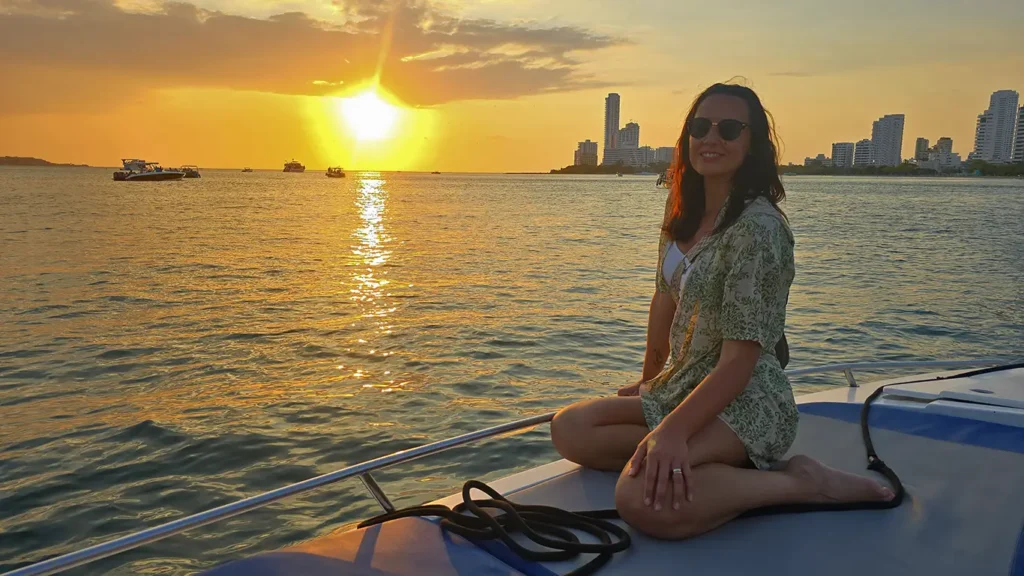 atardecer en Cartagena de Indias