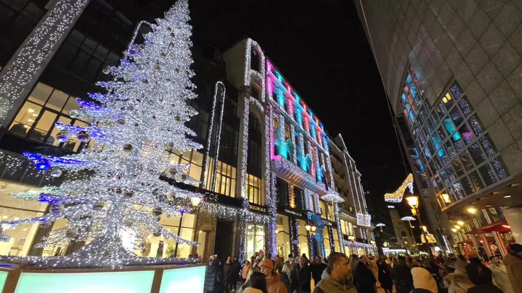Decoración de luces de la calle