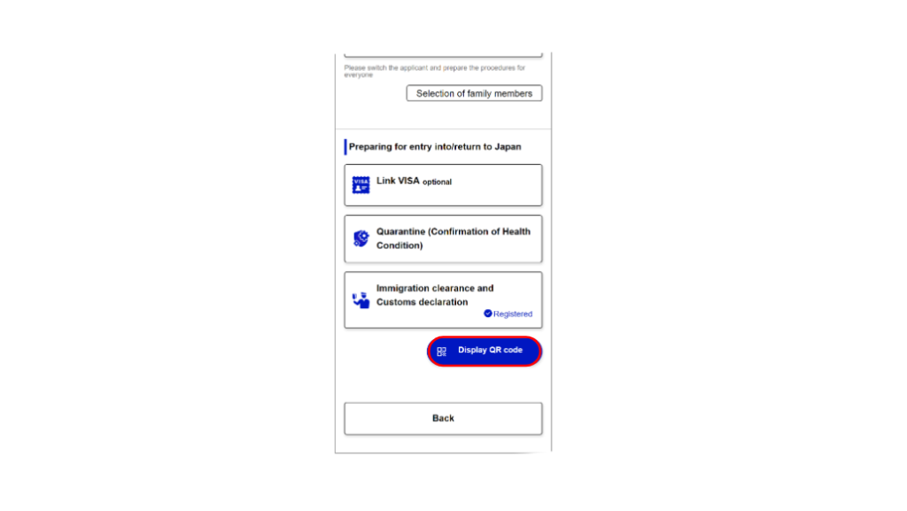 Página para clickaren "display qr code" y ver tu QR