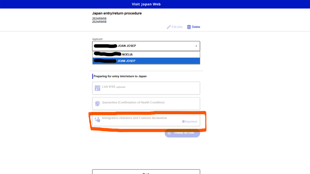 Pantalla con tus datos y para rellenar la información si tienes hijos