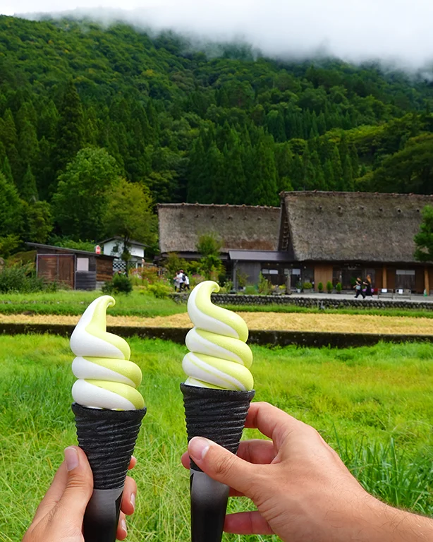 Helado té matcha