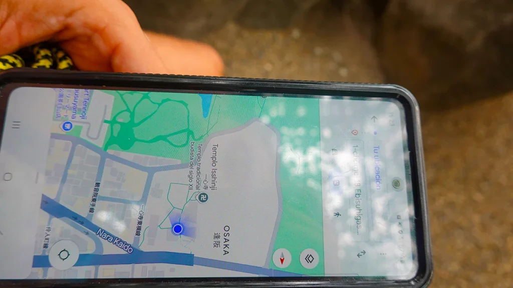 Mapa en directo de Google Maps en Osaka