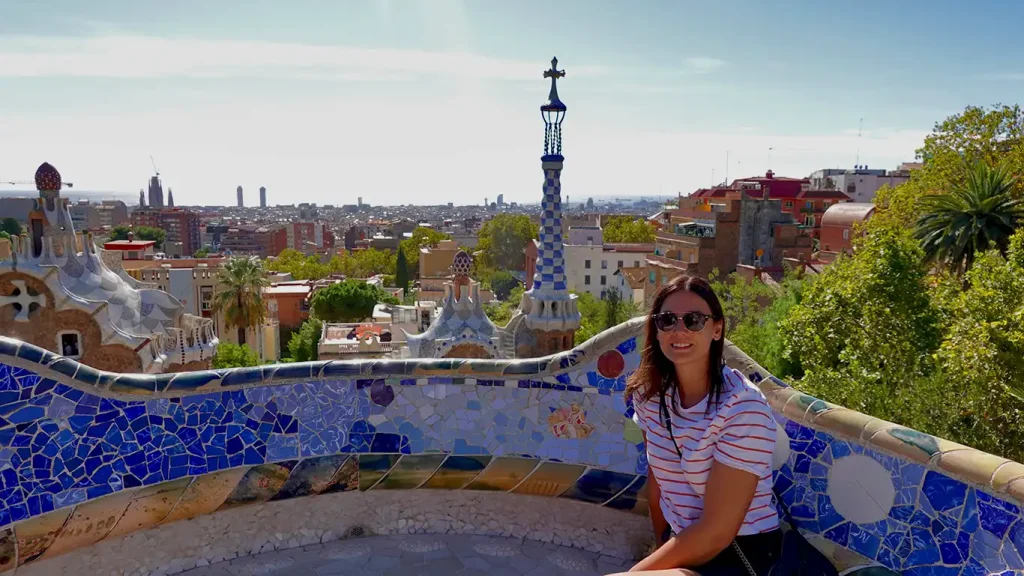 Noelia en el Parc Güell de Barcelona