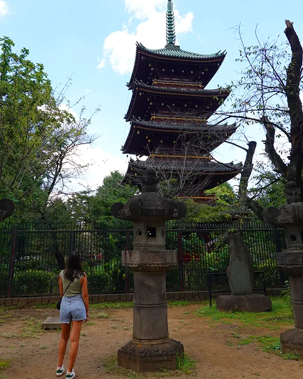 Pagoda de varios pisos en el Parque Ueno en Tokio