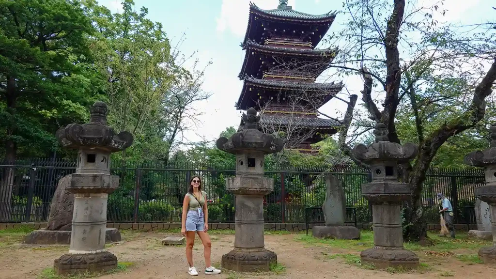 Una de las pagodas de 5 pisos más bonitas de Tokio, en el Parque Ueno