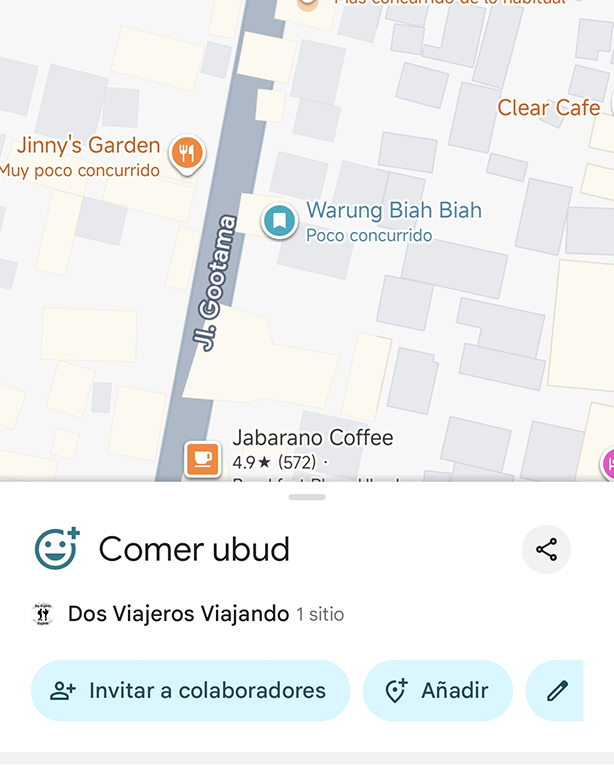 Ubicación marcada con chincheta en Google Maps.