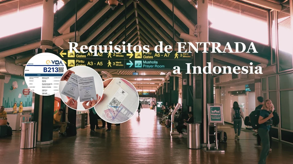 Documentación necesaria para viajar a Indonesia: pasaporte, e-VoA y carnet.