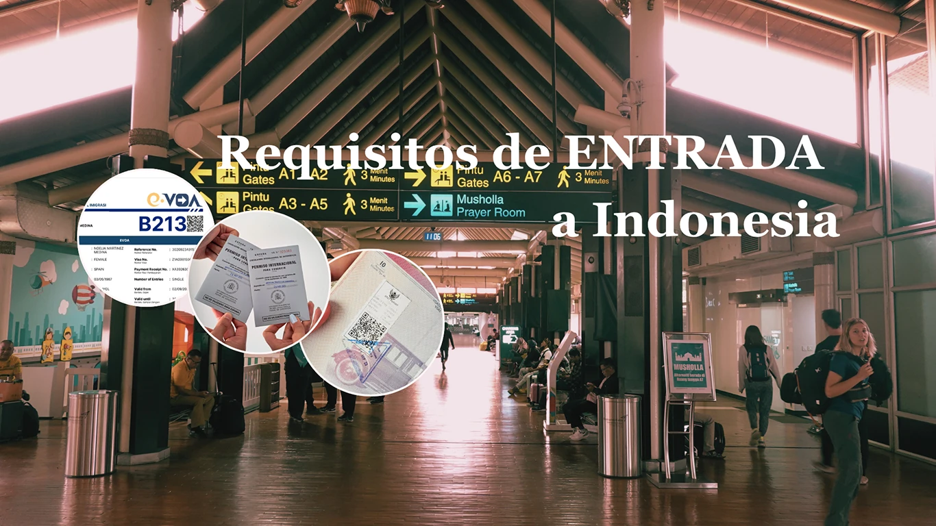 Documentación necesaria para viajar a Indonesia: pasaporte, e-VoA y carnet.