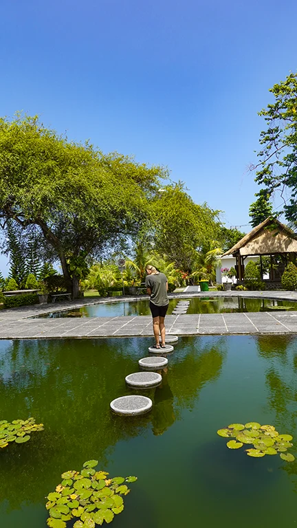 Mirador sobre Taman Ujung Water Palace.