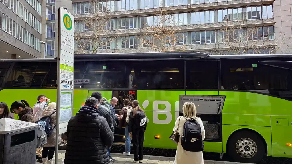 Autobús de Múnich a Núremberg durante nuestra excursión.