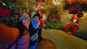 Decoración navideña iluminada en uno de nuestros viajes de Navidad a Salzburgo.