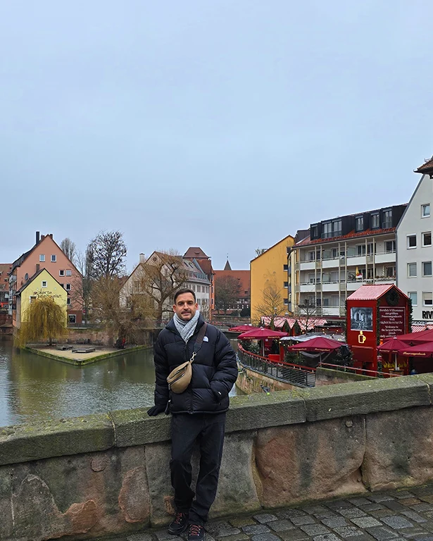 Zona de Feuerzangenbowle junto al río Pegnitz en Núremberg.