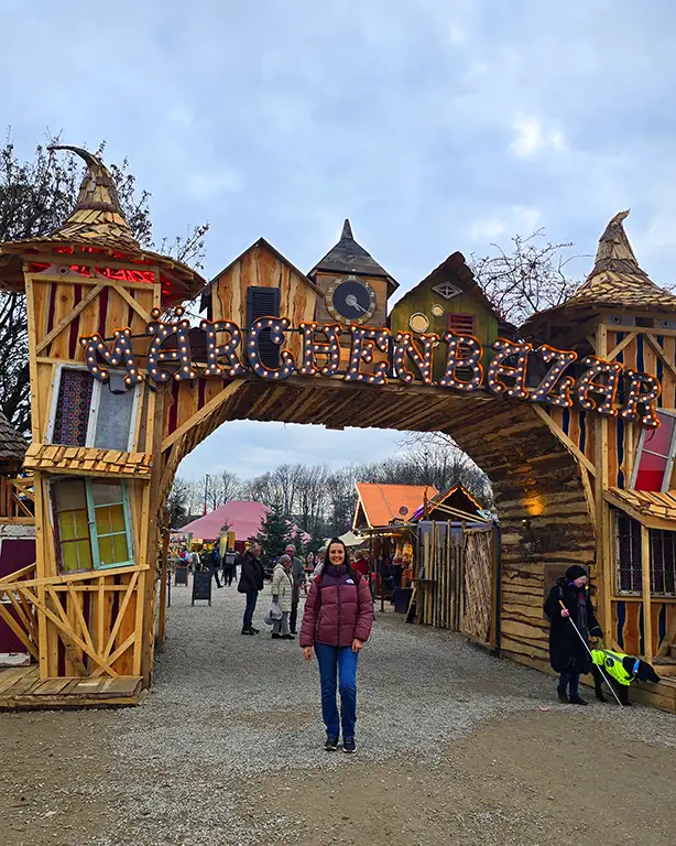 Entrada del Märchenbazar Weihnachtsmarkt de Múnich.