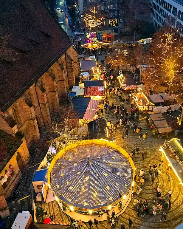 WinterDorf de Núremberg visto desde la noria.