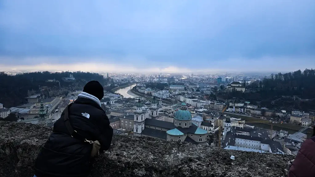 Vistas panorámicas de Salzburgo desde la fortaleza de Hohensalzburg.